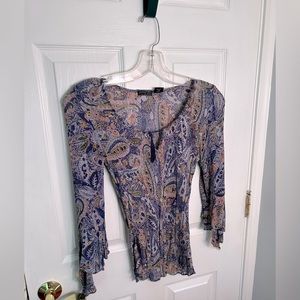 Heart Moon Star Floral Long Sleeve Shirt